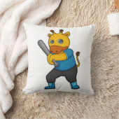 野球のキリンこうもり クッション (ブランケット)