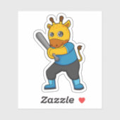 野球のキリンこうもり シール (シート)