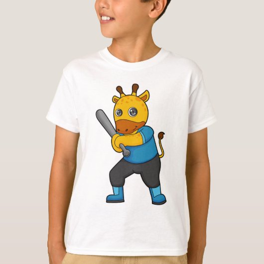 野球のキリンこうもり Tシャツ (正面)