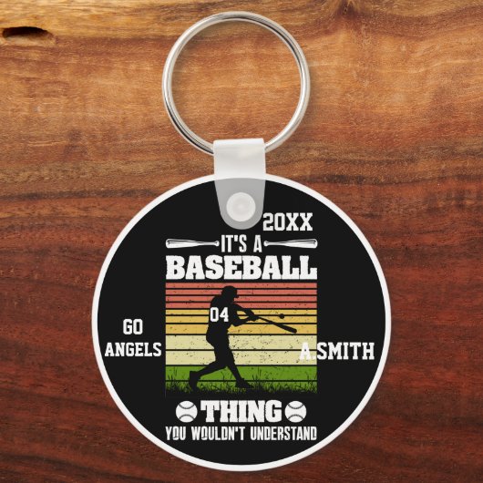 野球のギフトそれは野球の事だ キーホルダー (裏面)