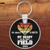 野球のギフト私のハートは、その分野にある キーホルダー (裏面)