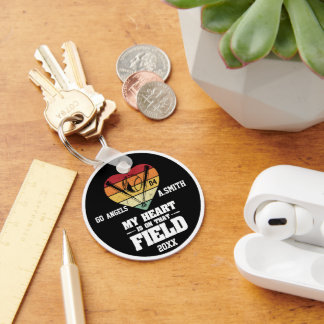 野球のギフト私のハートは、その分野にある キーホルダー