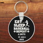 野球のギフト食べが寝野球のリピート キーホルダー (正面)