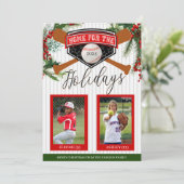 野球のクリスマスカード 招待状 (スタンド正面)