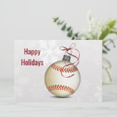 野球のクリスマスグリーティング シーズンカード (スタンド正面)