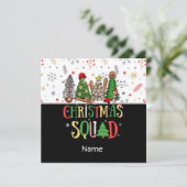 野球のクリスマスツリーと雪の結晶のホリデーカード シーズンカード (スタンド正面)