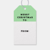 野球のクリスマス休暇 ギフトタグ (裏面)