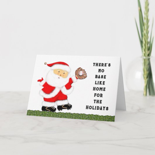 野球のクリスマス シーズンカード (正面)