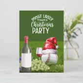 野球のクリスマス・パーティーの日程を保存しよう プレーヤー 招待状 (スタンド正面)