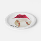 野球のクリスマス ペーパープレート (アングル)
