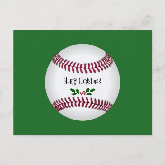 野球のクリスマス ポストカード (正面)