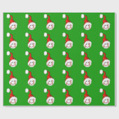 野球のクリスマス ラッピングペーパー (フラット)