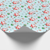 野球のクリスマス ラッピングペーパー (角)
