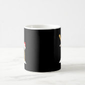 野球のクリスマス 雪だるま 野球をプレイ コーヒーマグカップ (中央)