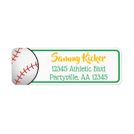 野球のグリーンアドレスと金ゴールドアドレス ラベル
