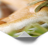 野球のグローブとボール ポスター (角)