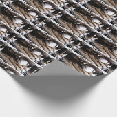 野球のグローブとボール ラッピングペーパー (角)