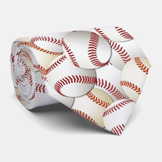 野球のコラージュのタイ ネクタイ (ロール)