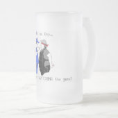 野球のコーチおよびアンパイヤは直面します フロストグラスビールジョッキ (正面右)