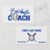 野球のコーチの名刺 名刺 (正面/裏面)