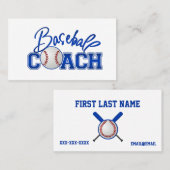 野球のコーチの名刺 名刺 (正面/裏面)
