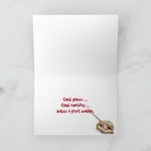 野球のコーチはフレーム感謝していしています サンキューカード (内部)