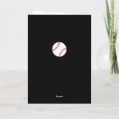 野球のコーチコラージュチーム4枚の写真の感謝カード サンキューカード (裏面)