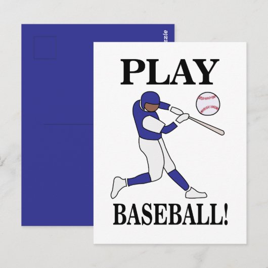 野球のコーチ選手 ポストカード (正面/裏面)