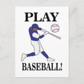 野球のコーチ選手 ポストカード (正面)