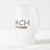 野球のコーチ フロストグラスビールジョッキ (正面右)