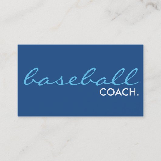野球のコーチ。 （色はカスタマイズ可能） 名刺 (正面)