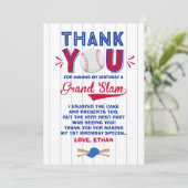 野球のサンキューカードの野球の第1誕生日 サンキューカード (スタンド正面)