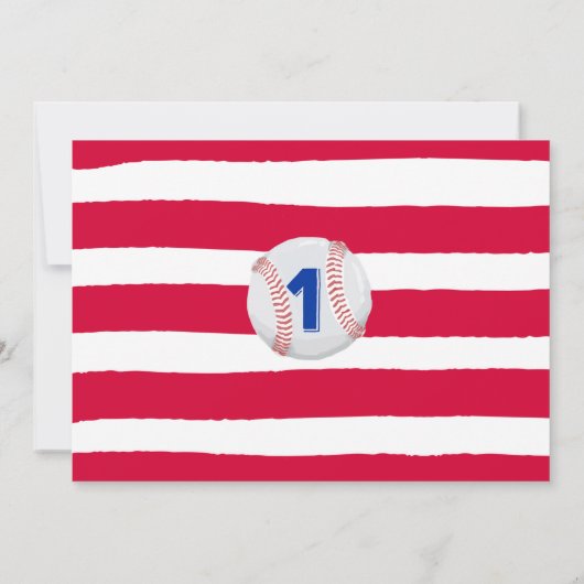 野球のサンキューカードの野球の第1誕生日 サンキューカード (裏面)