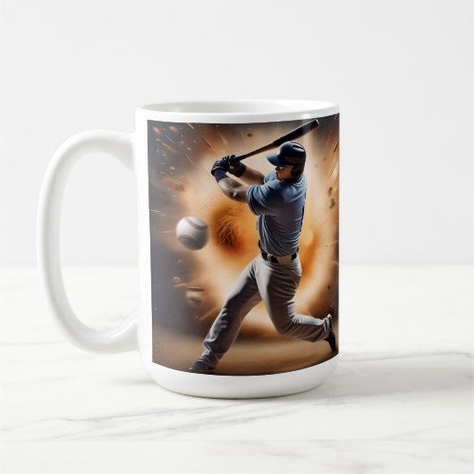 野球のサンダーピッチ コーヒーマグカップ (左)
