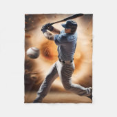 野球のサンダーピッチ フリースブランケット (正面)