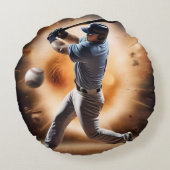 野球のサンダーピッチ ラウンドクッション (裏面)