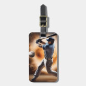 野球のサンダーピッチ ラゲッジタグ (正面縦)