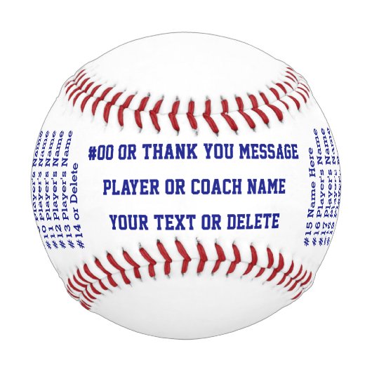 野球のシニア・ギフトまたはコーチ・ギフト、 野球ボール (裏面)