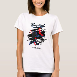 野球のシルエットグラフィックデザイン – 1992年創設 Tシャツ