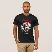 野球のシルエットグラフィックデザイン – 1992年創設 Tシャツ (正面フル)