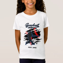 野球のシルエット グラフィックデザイン – 創設 1992 Tシャツ