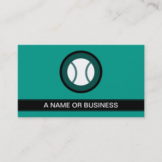 野球のシーグリーンバブル 名刺 (正面)