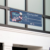 野球のジェンダーの発表 横断幕 (ビルの外側)