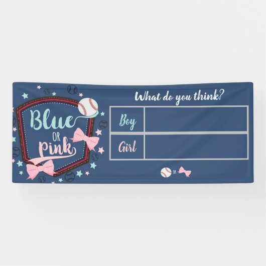 野球のジェンダーの発表 横断幕 (横)