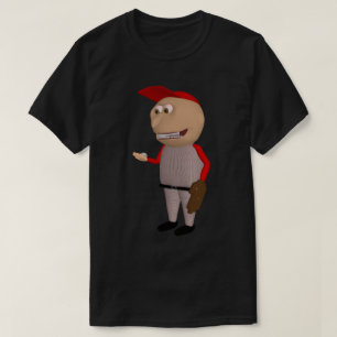 野球のジョニー（赤チームの選手）Tシャツ Tシャツ