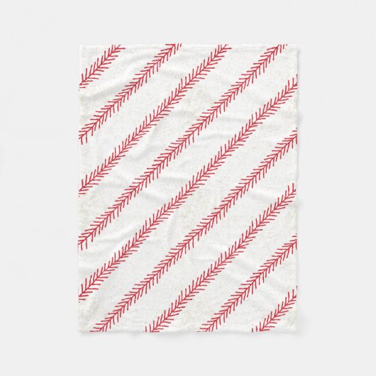 野球のステッチのフリースブランケット フリースブランケット (正面)