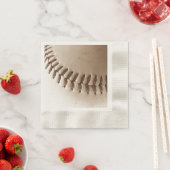 野球のステッチ素朴 縁ありカクテルナプキン (インサイチュ)