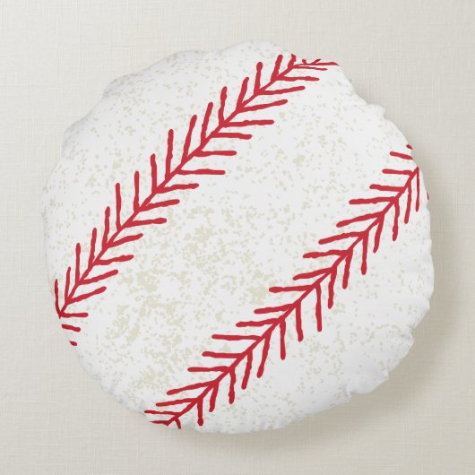 野球のステッチ16"円形の装飾用クッション ラウンドクッション (裏面)
