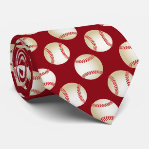 野球のスポーツのテーマパターンコーチの赤 ネクタイ