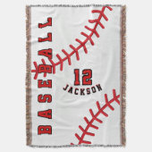 野球のスポーツの球のデザイン スローブランケット (正面縦)